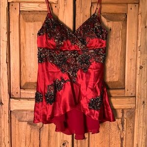 Sue Wong beaded silk cami top